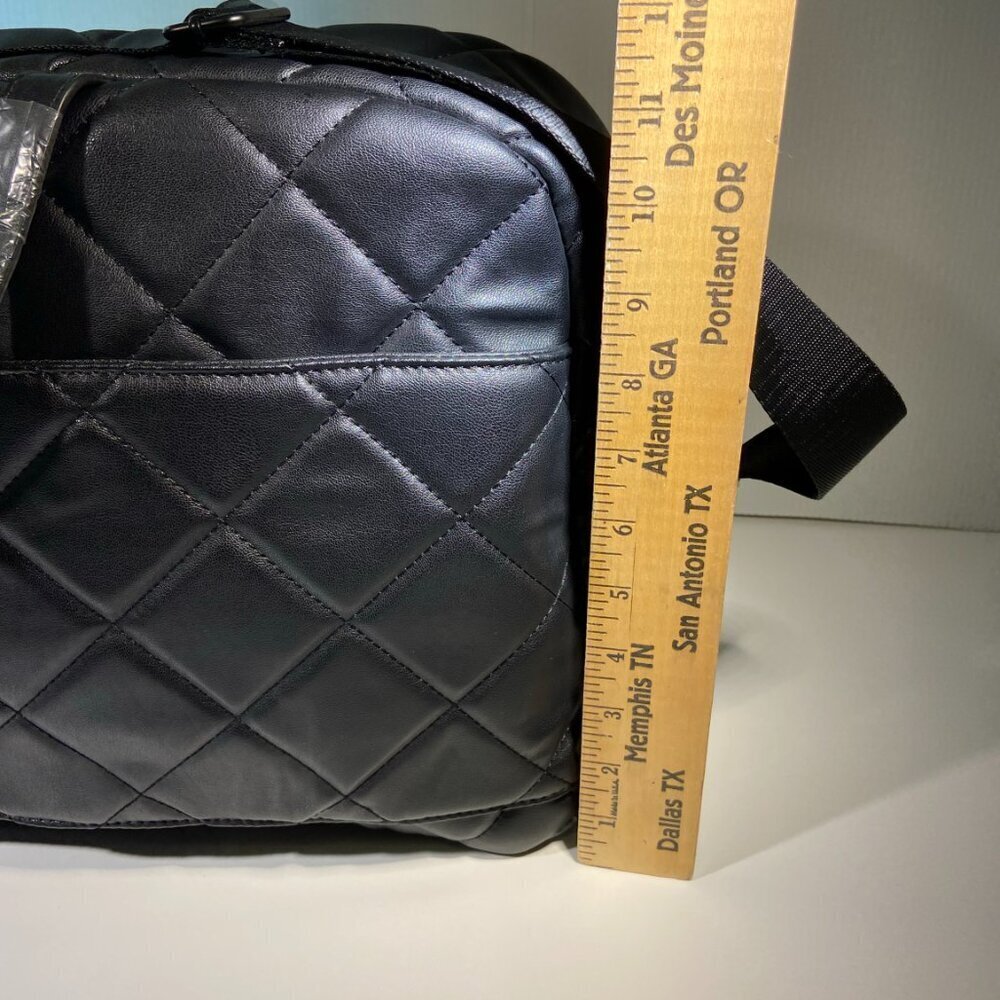 Gilda Paris Quilted Weekender Duffel Bag – Black – NWT - Picture 4 of 9